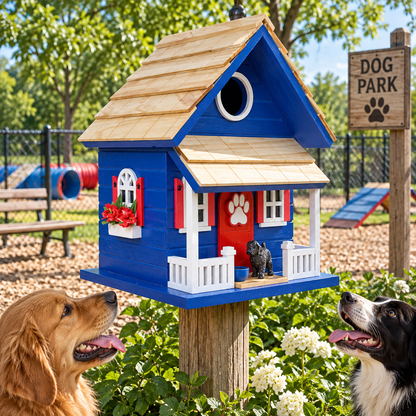 Bow Wow Birdhouse - Navy