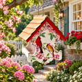 Love Nest Bird Feeder - Cardinals & Dogwood Print