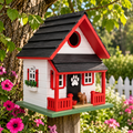 Bow Wow Birdhouse - Red & White
