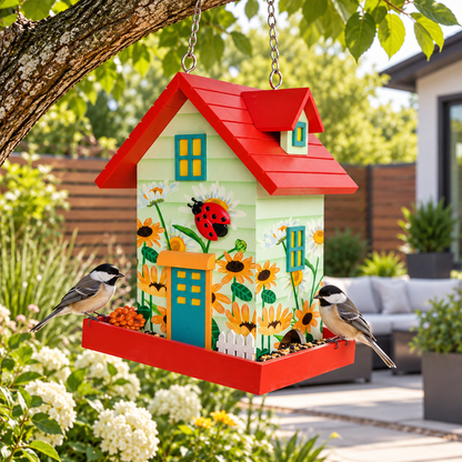 Lady Bug Birdfeeder