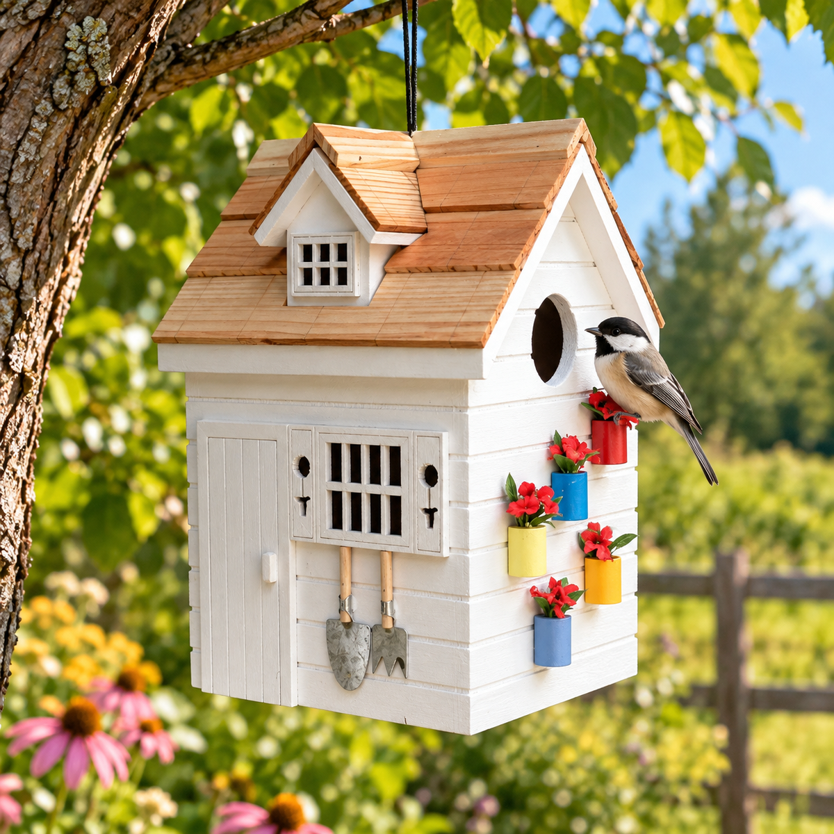 Potting Shed Birdhouse - White