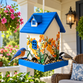 Homestyle Bird Feeder - Bluebirds & Camellia Print