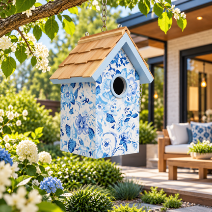 Laura Ashley Quartet Garden Birdhouse - Blue