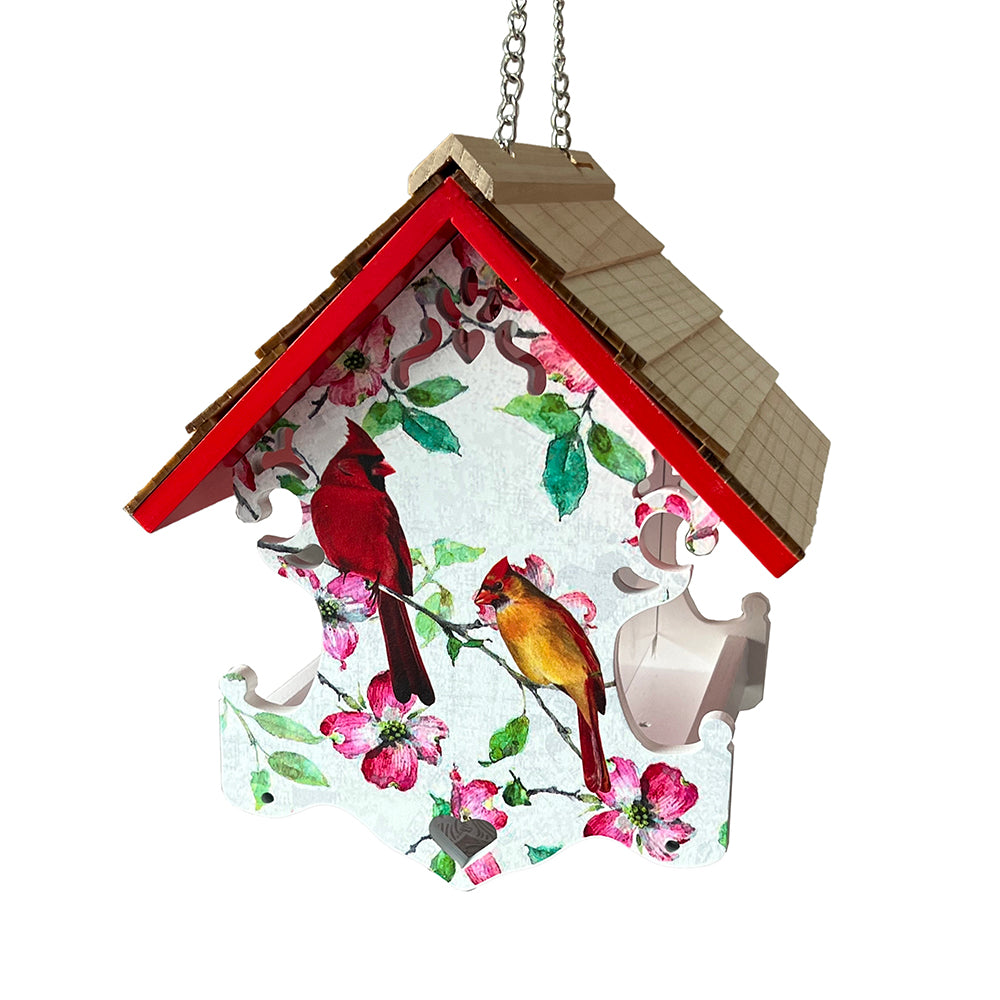 Love Nest Bird Feeder - Cardinals & Dogwood Print