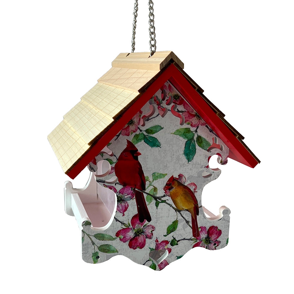 Love Nest Bird Feeder - Cardinals & Dogwood Print
