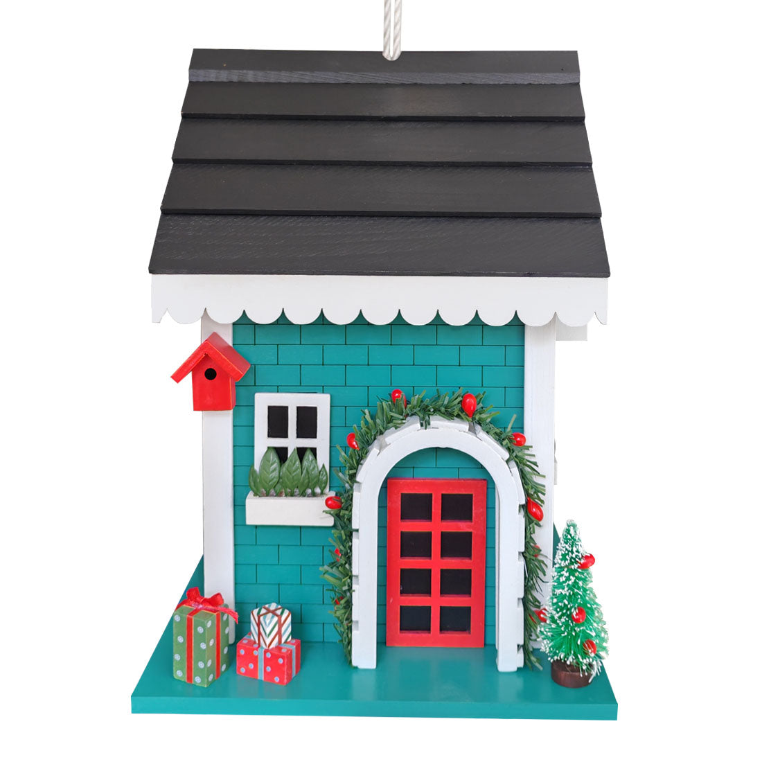 Christmastime Caretaker's Cottage Birdhouse