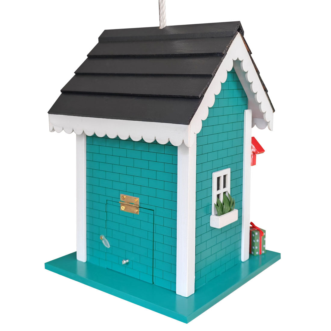 Christmastime Caretaker's Cottage Birdhouse