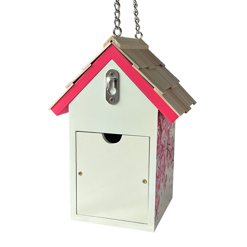 Standard Cottage Birdhouse - Cherry Blossom & Chickadee Print