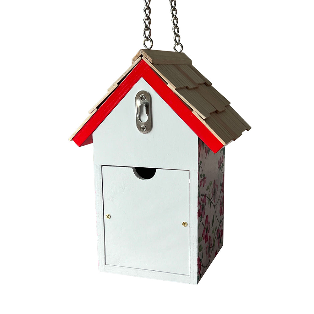 Standard Cottage Birdhouse - Cardinals & Dogwood Print