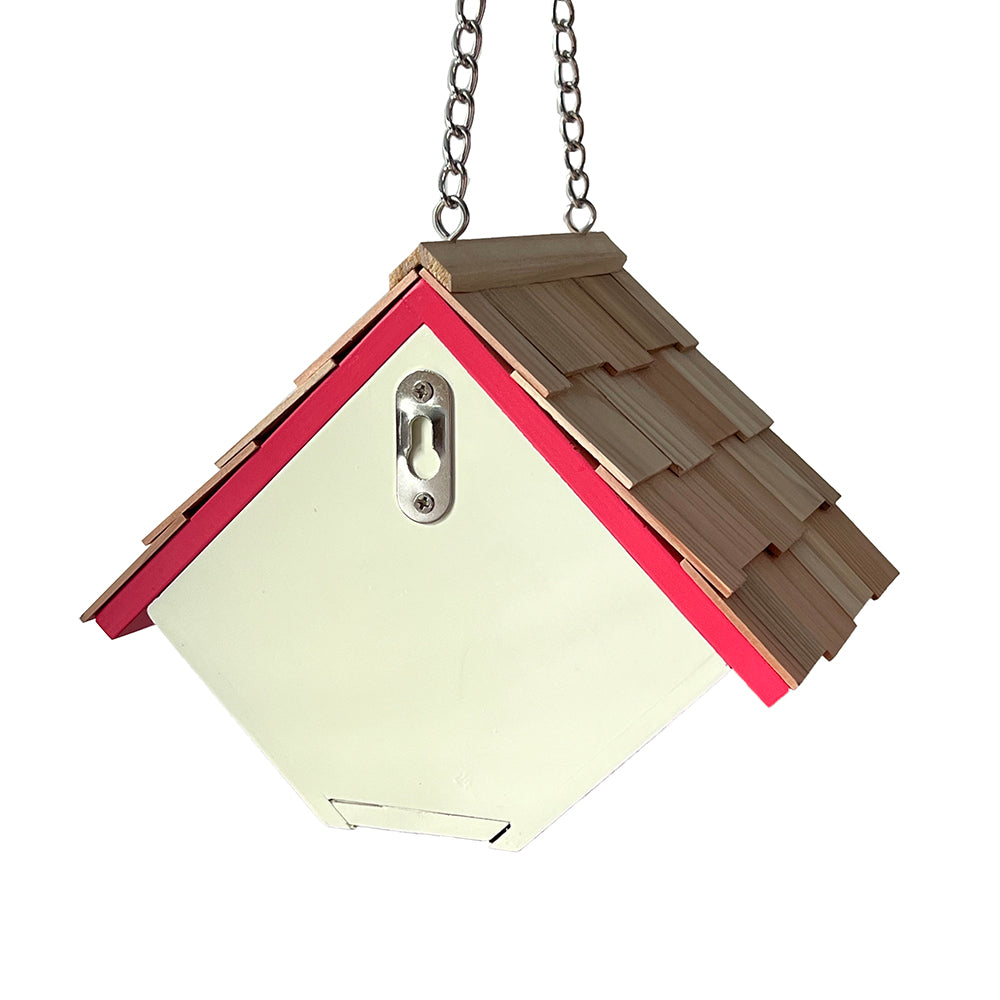 Printed Wren Birdhouse - Cherry Blossom & Chickadee Print