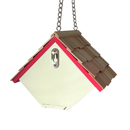 Printed Wren Birdhouse - Cherry Blossom & Chickadee Print