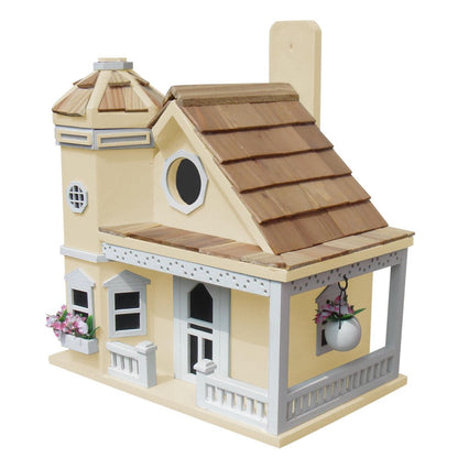 Flower Pot Cottage Birdhouse - Yellow