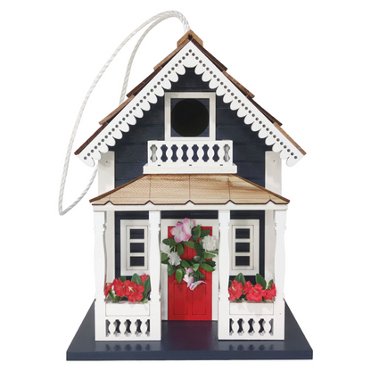 Little Gem Cottage Birdhouse - Navy