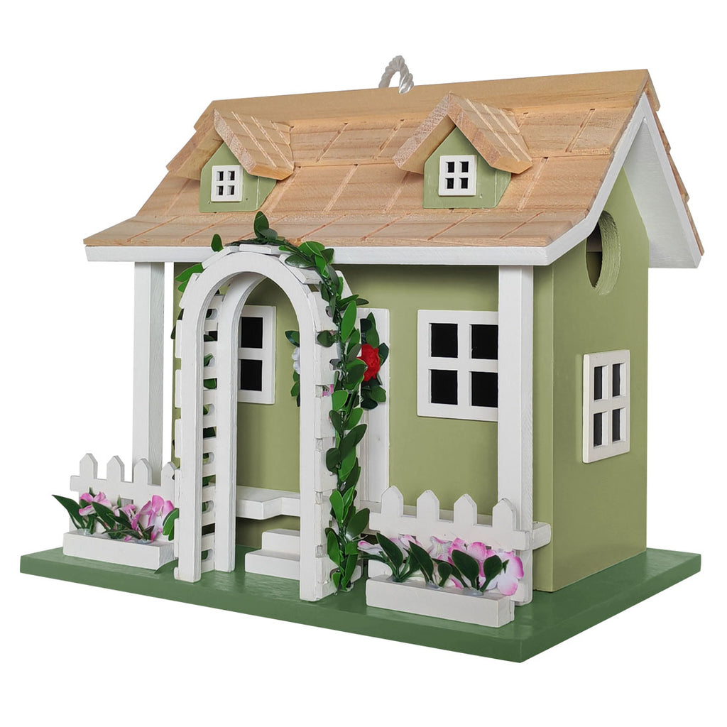 Park Villa Cottage Birdhouse - Sage Green