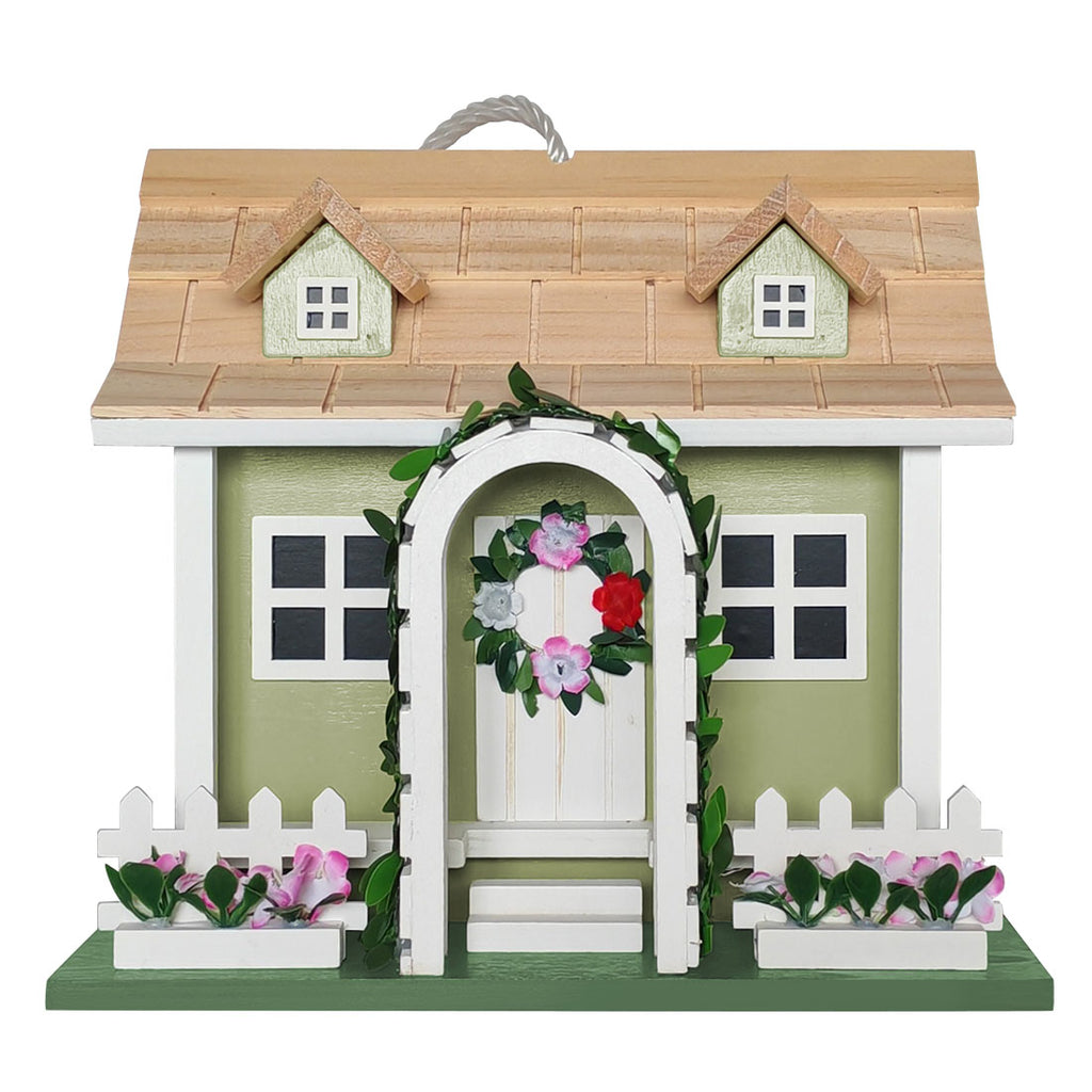 Park Villa Cottage Birdhouse - Sage Green
