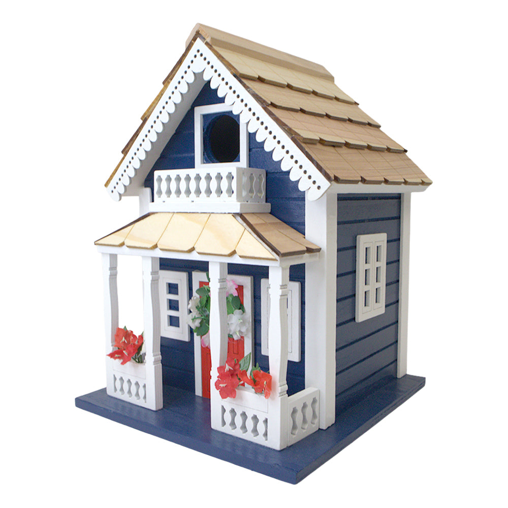 Little Gem Cottage Birdhouse - Navy