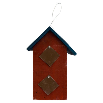 Concord Hanging Birdhouse Wooden Roof with Stars - Home Of The Free