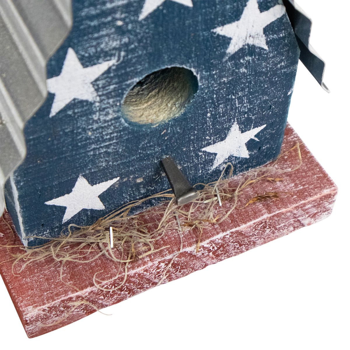 Yorktown (Barn) Hanging Birdhouse with Stars Metal Roof - Americana Stars