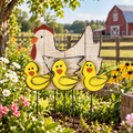Hen and Three Chicks Garden Set – Handcrafted by Master Amish Craftsmen