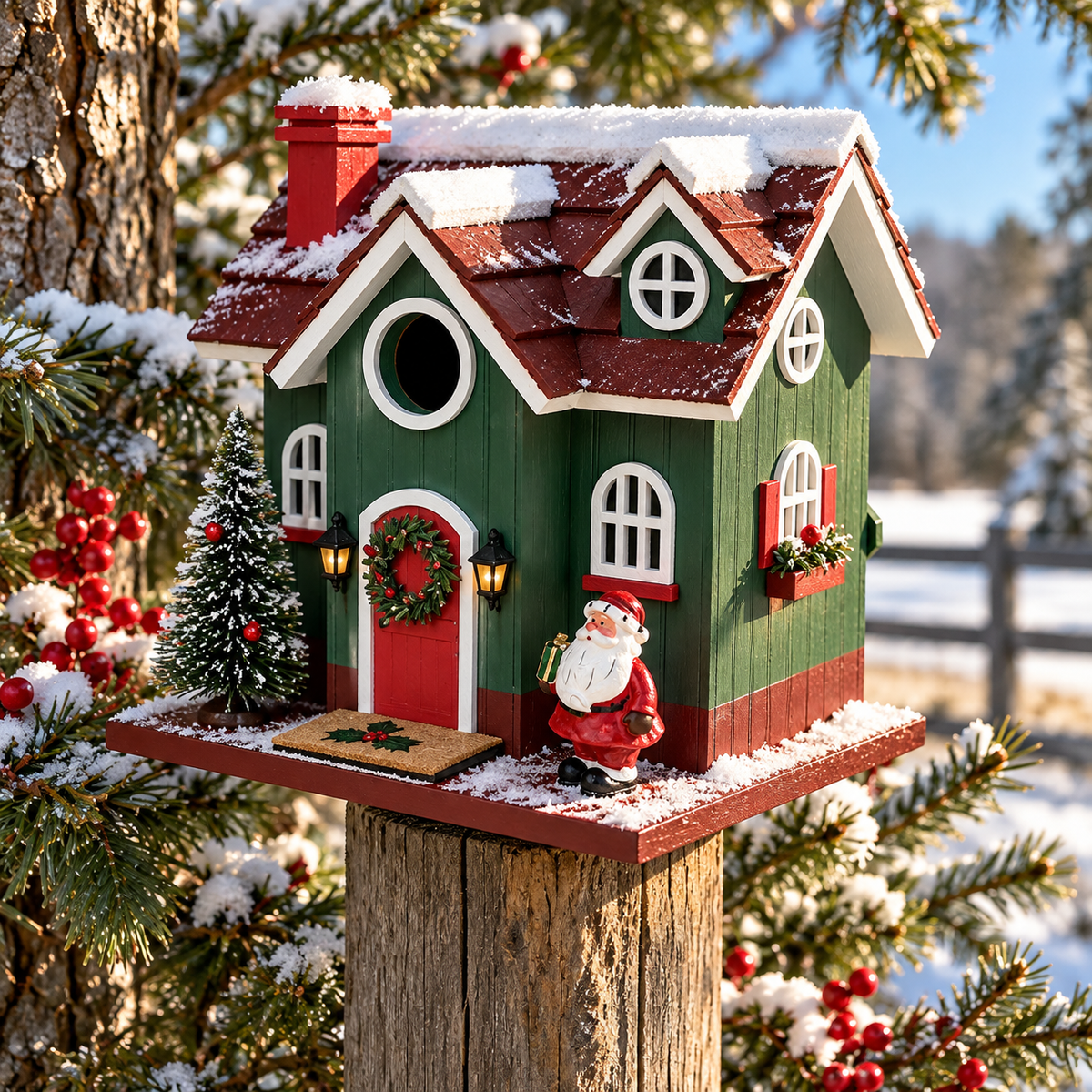 Mistletoe Manor Birdhouse