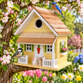 Bunny House Birdhouse - Yellow