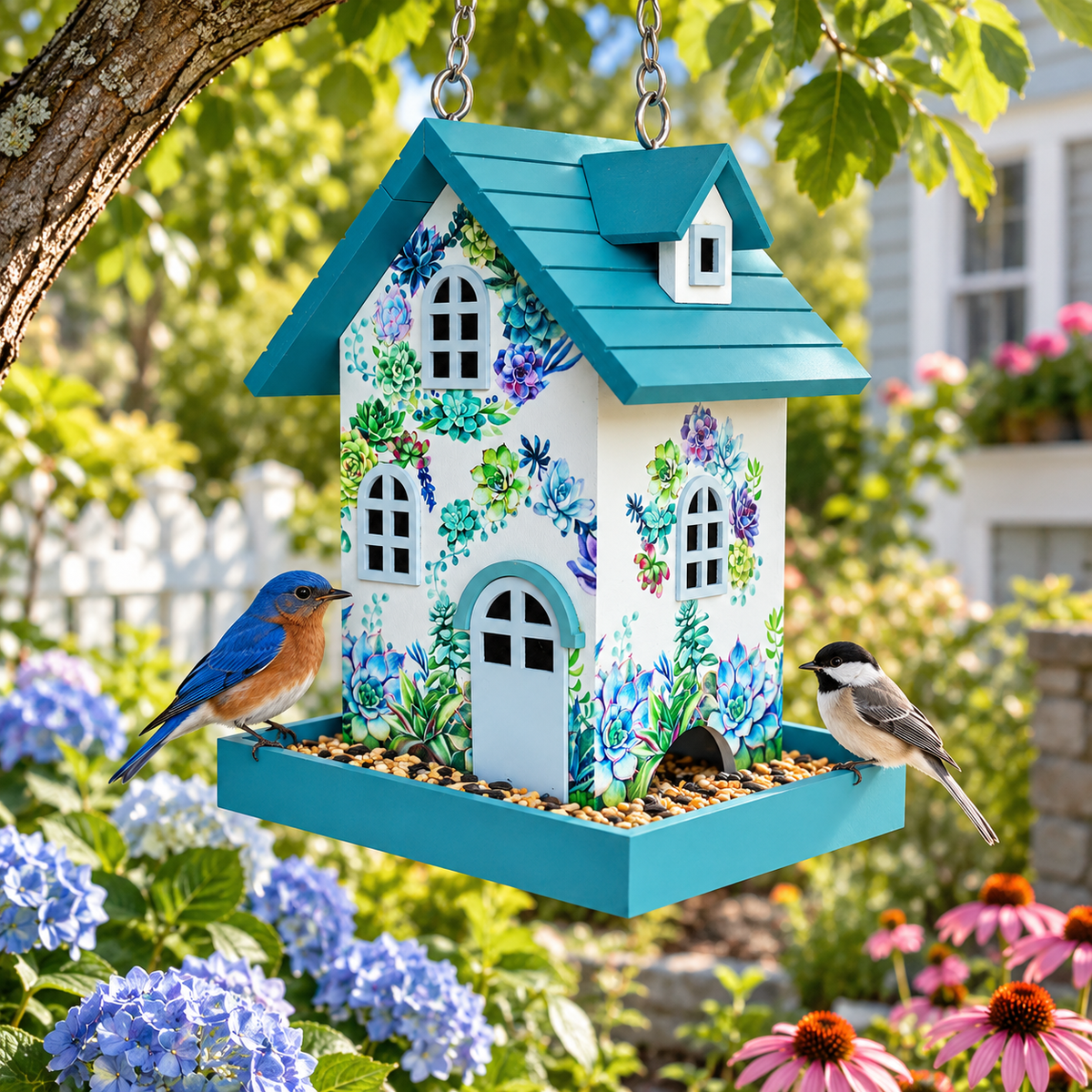 Pastel Bloom Birdfeeder