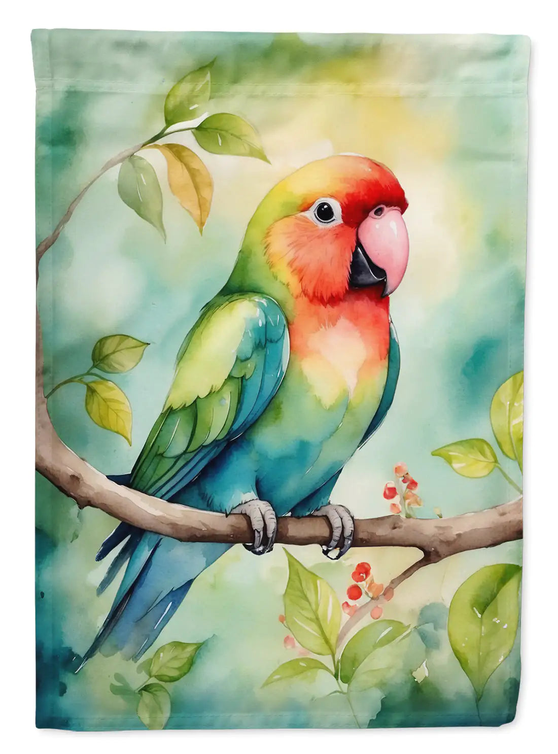 Lovebird Garden Flag